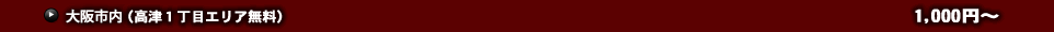 大阪市内（梅田・谷九・十三ホテルは無料）1000円